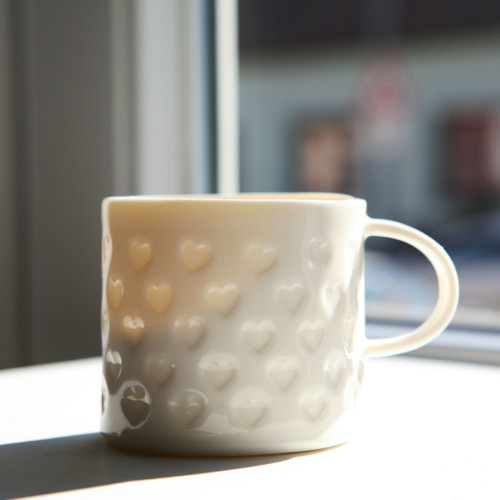 Srdcový prosvítavý - porcelán — foto 1