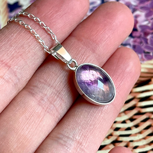 Stříbrný přívěšek s fluoritem AG925