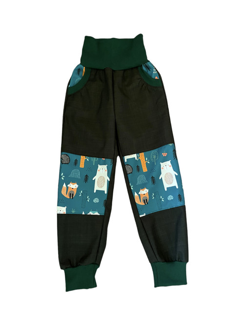 Softshell kalhoty petrol/forest JARO Vel. 80-146