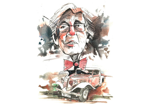 Pavel Vondruška / originální karikatura Dlabal