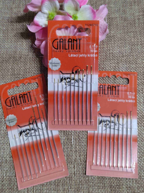 Jehly GALANT látací krátké 1-9 se zlatým ouškem