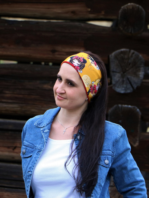 Úpletová čelenka Emma žltá