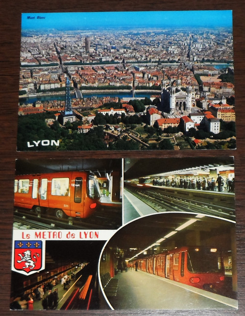 2x čistá POHLEDNICE • LYON, Francie — foto 1