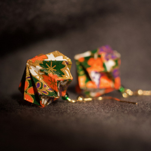 Origami náušnice – Zářivé kvítí — foto 1