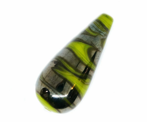 1pc neprůhledné tmavě stříbrné olivově zelené