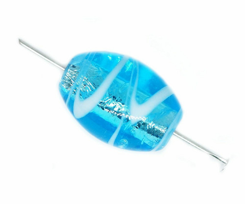 2pc 925 mincovní stříbro Crystal Blue White