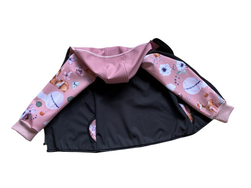 Softshell bunda dětská Srnky/starorůž. v. 74-146