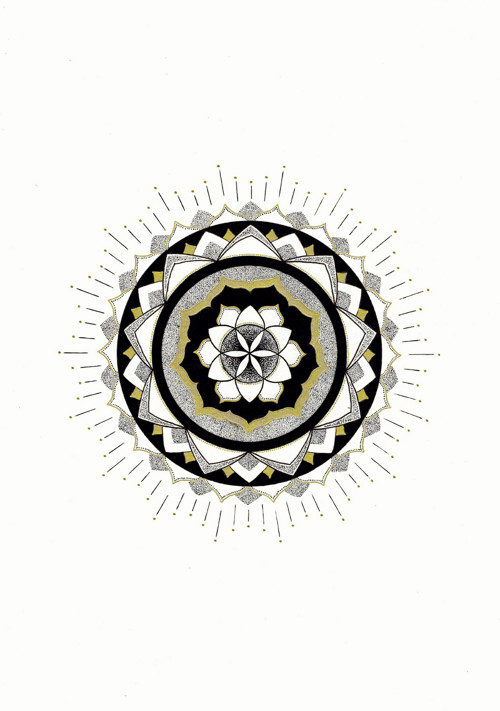 Mandala štěstí (Malovaný obraz 21x30 cm)