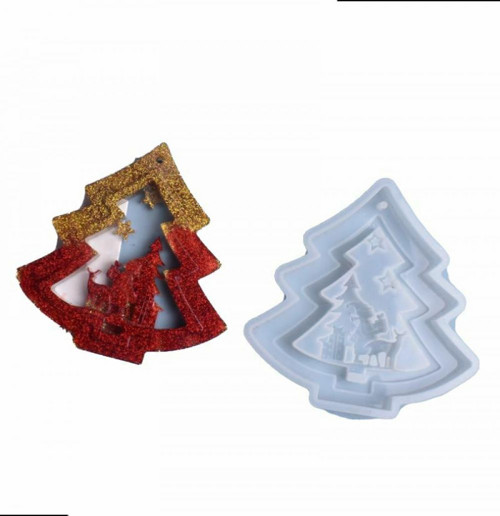 1pc vánoční strom přívěsek Ornament 3d silikonové