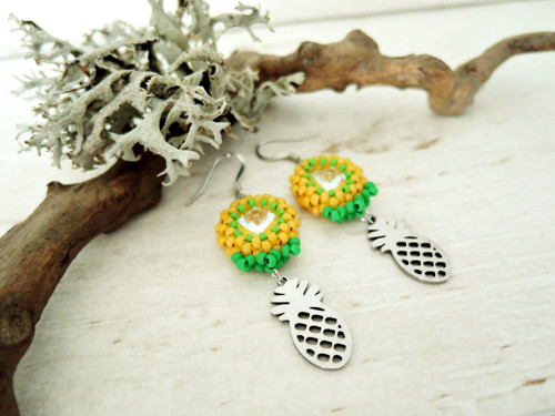 Náušnice "Ananas" Swarovski — foto 1