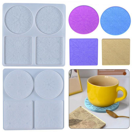 1pc velký čtvercový kulatý Diy Cup Pad 3d