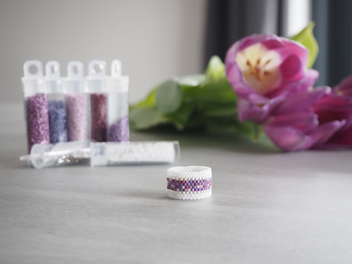 Prsten Miyuki "Purple Dots" — foto 1