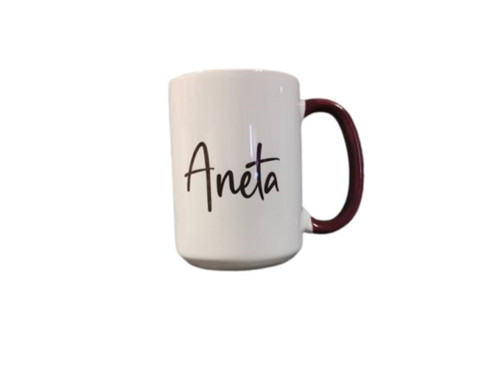 Hrnek VELKÝ 400ml se jménem, Aneta