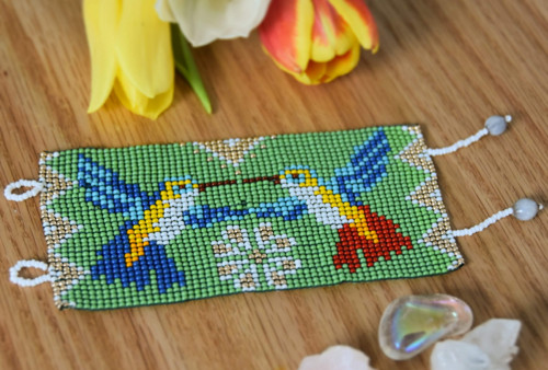Tkaný náramek Kolibří láska "Colibri amor"