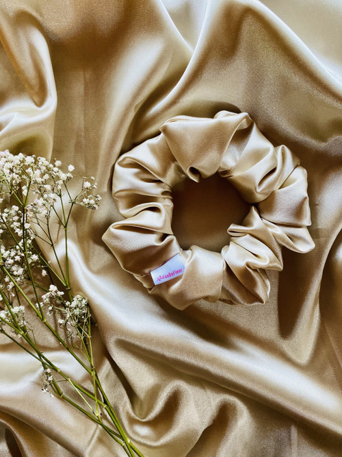 Scrunchie velká béžová — foto 1