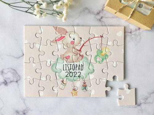 Puzzle Králíček - oznámení těhotenství