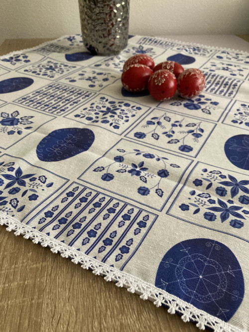 Ubrus čtverec - Velikonoce v modré — foto 1