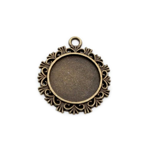 Lůžko antik bronz s očkem 20mm, 1ks