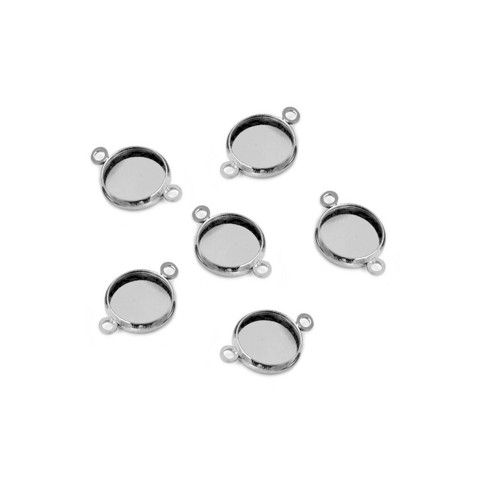 Lůžko dvě očka platina 12mm, 2/10ks