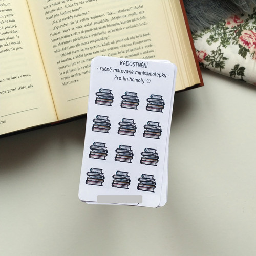 Minisamolepky pro knihomoly - Hromádka knih 2