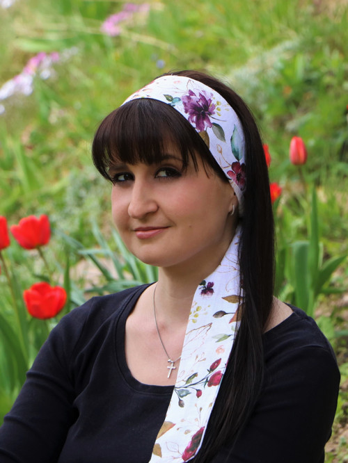 Štýlová ľanová šatka Romance