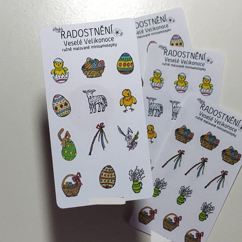 Minisamolepky Veselé Velikonoce - Výhodná sada 4ks