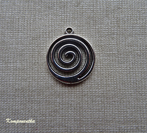 Kovový přívěsek spirála 17x20mm 1kus