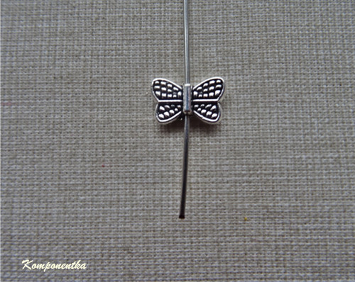 Kovový korálek motýlek 11x7mm 2kusy