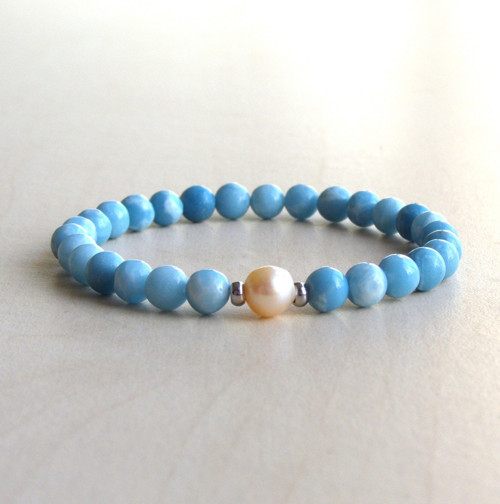 LARIMAR 0.6*PERLA*náramek z minerálu