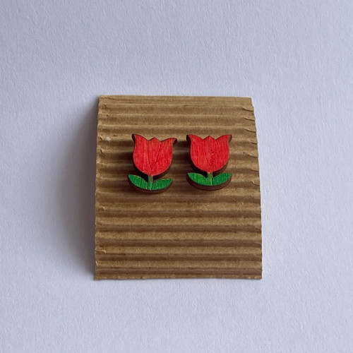 Náušnice tulipán — foto 1