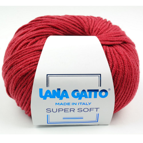 Lana Gatto příze vlna merino SUPER SOFT cherry