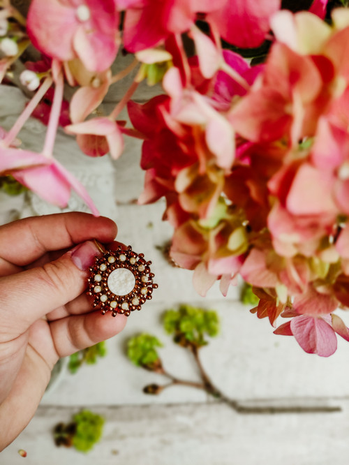 Druzy earrings n.13 - vyšívané náušnice