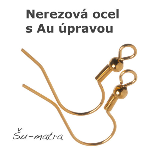 Afroháček pozlacený Au (10 ks)