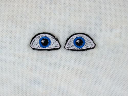Oči na panenky modré 3x1,7cm