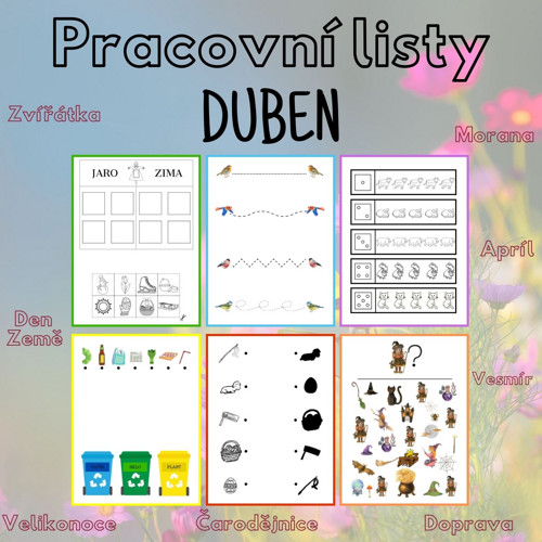 Duben, pracovní listy
