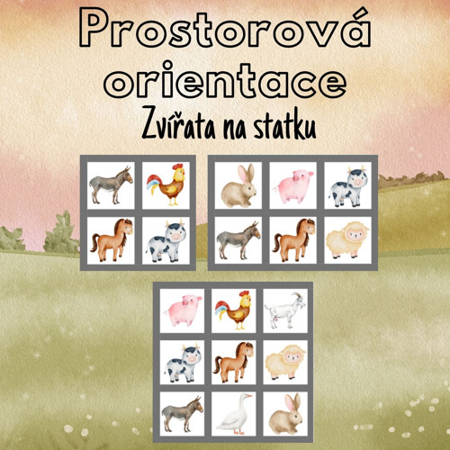 Zvířata na statku, prostorová orientace