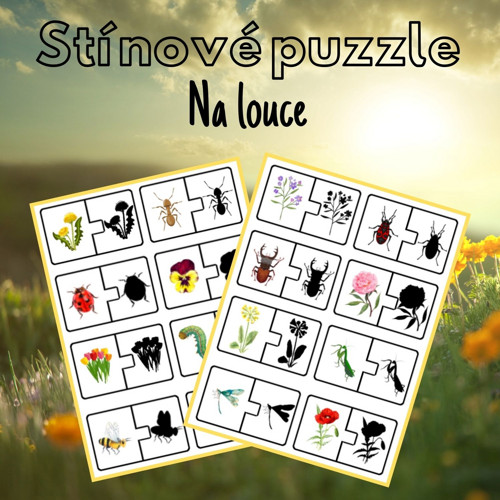 Na louce, stínové puzzle