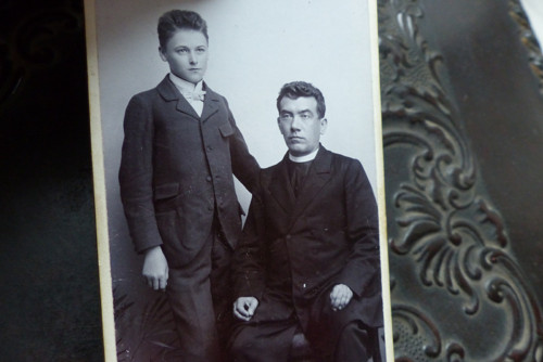 S kolárkem...stará kabinetní fotografie