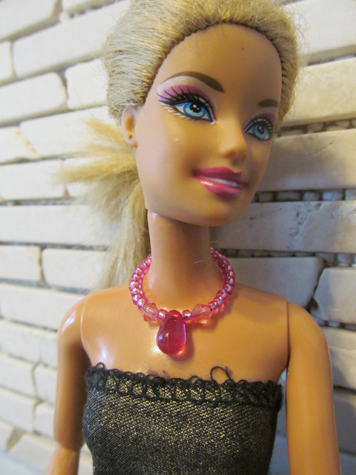 Náhrdelník pro Barbie - růžový 4