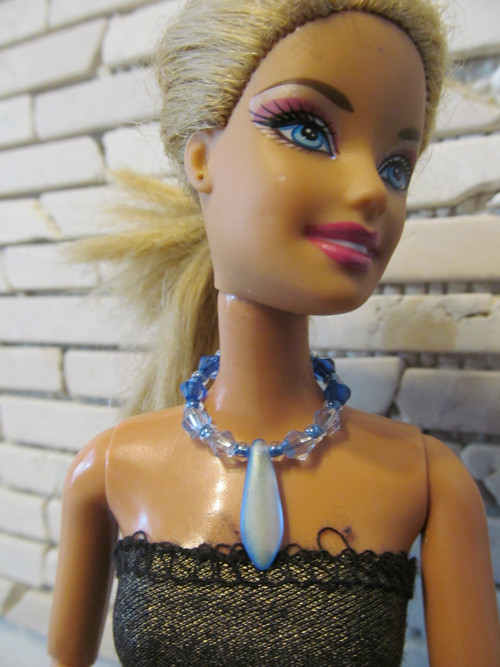 Náhrdelník pro Barbie - modrý 5