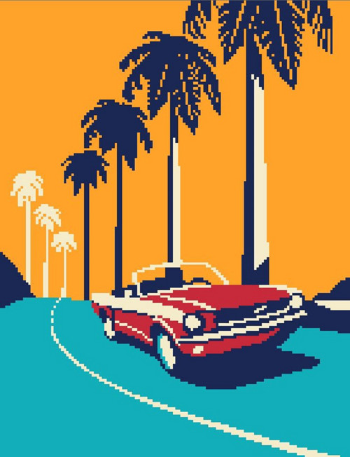 Předloha na vyšívání - Ford Mustang