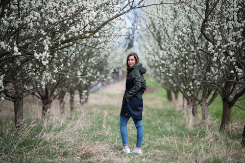Parka KOMBI khaki+černá JARNÍ