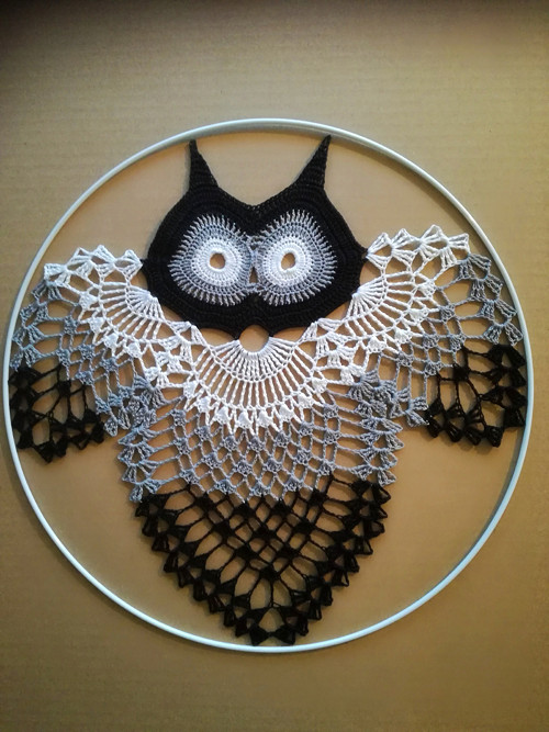 Krajka (SOVA) barevná - do kruhu 30 cm