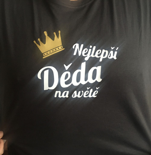 Potisk na zažehlení "Nejlepší děda na světě"