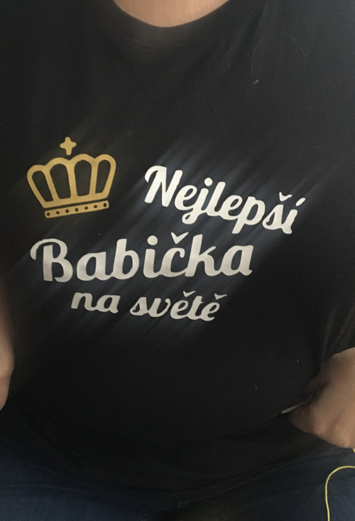 Potisk na zažehlení "Nejlepší babička na světě"