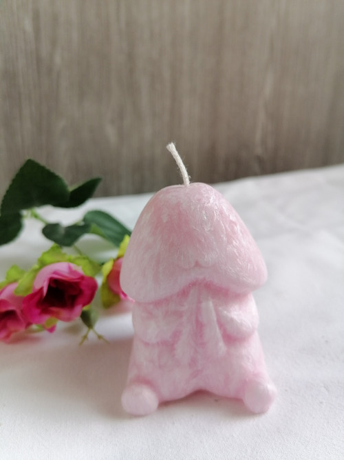 Svíčka pindík 7 cm růžový světlý