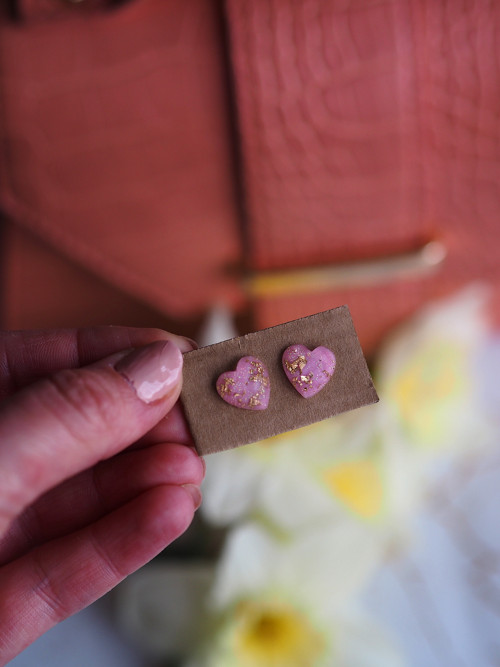 Růžová babypink pecková srdíčka