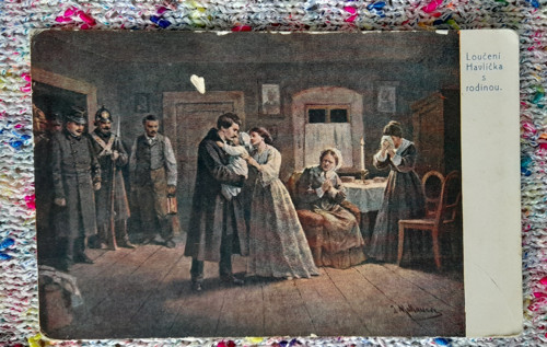 Loučení Havlíčka s rodinou