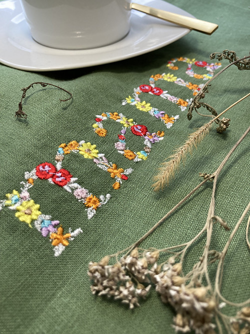 ZELENá Ľanová utierka II. ,,mama"