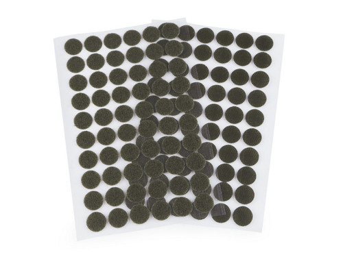Suchý zip samolepící kolečka 15 mm - khaki